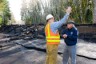 broken road flood damage