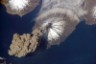 volcanic eruption from space