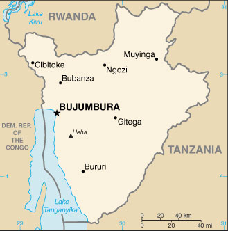 Burundi map