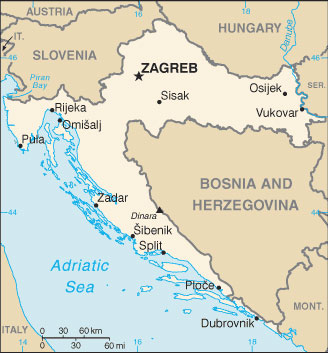 Croatia map