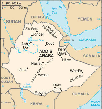 Ethiopia map