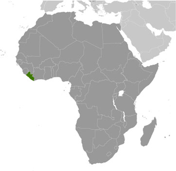 Liberia location