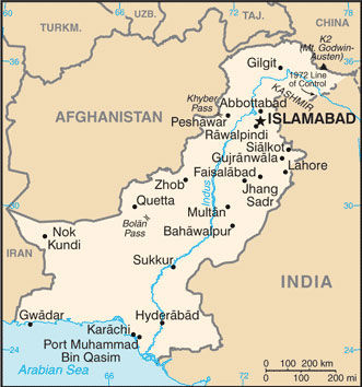 Pakistan map