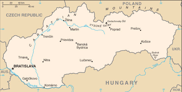 Slovakia map