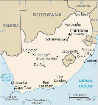 South Africa map