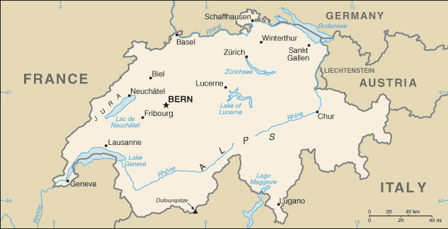 Switzerland map